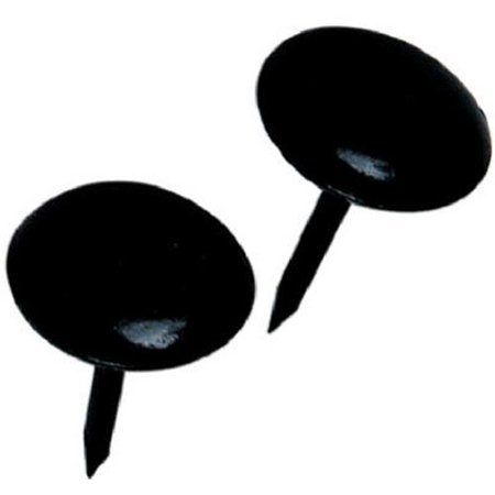 Hillman Large Brass-Plated Black Brass Furniture Nails 25 Pack