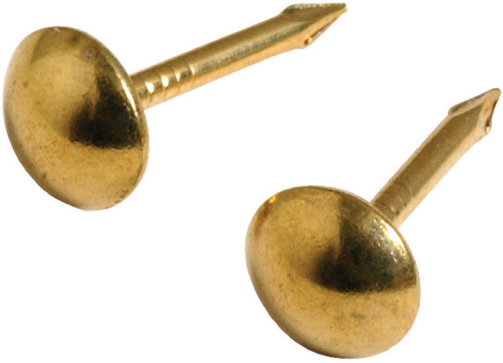 Hillman 7/16 in. L Furniture Brass-Plated Brass Nail Smooth Shank Round