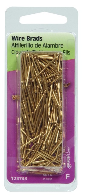 WIRE BRADS  3/4   BRASS PK 2OZ