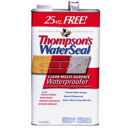 Thompson's Waterseal Clear VOC Waterproofer Exterior Water Sealer 1.2 Gal.
