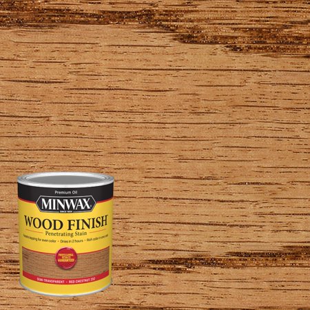 Minwax Wood Finish Semi-Transparent Red Chestnut Oil-Based Oil Wood Stain 1 Qt.