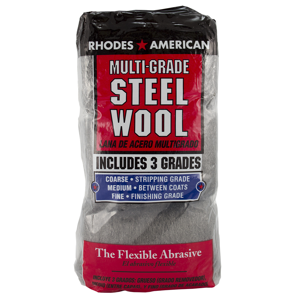 Rhodes American 0000 Grade Medium Steel Wool Pad 12 Pack