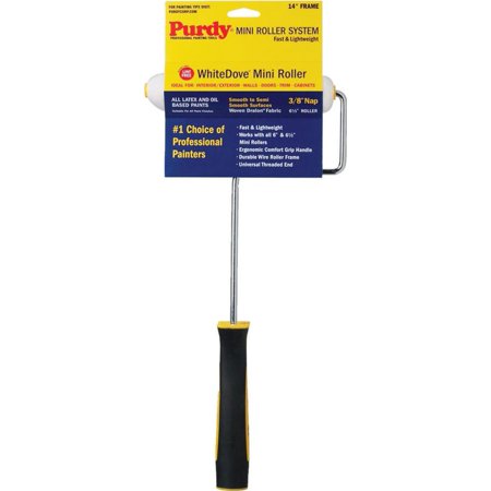 [1420645] Purdy White Dove 6-1/2 in. W Mini Paint Roller Frame and Cover Threaded End
