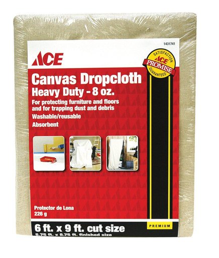 Ace 6 Ft. W X 9 Ft. L 8 Oz Canvas Drop Cloth 1 Pk