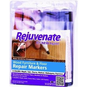 Rejuvenate Assorted Medium Tip Wood and Furniture Repair Markers 6 Pk