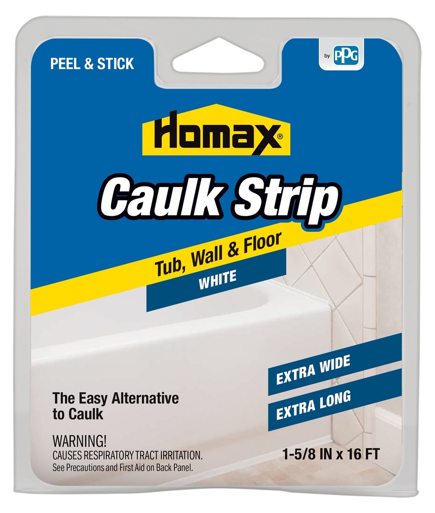 Homax White Silicone Caulk Strips 1-5/8 in. X 16 Ft