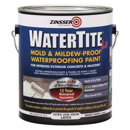 Zinsser WaterTite White Smooth Waterproofing Paint 1 Gal.
