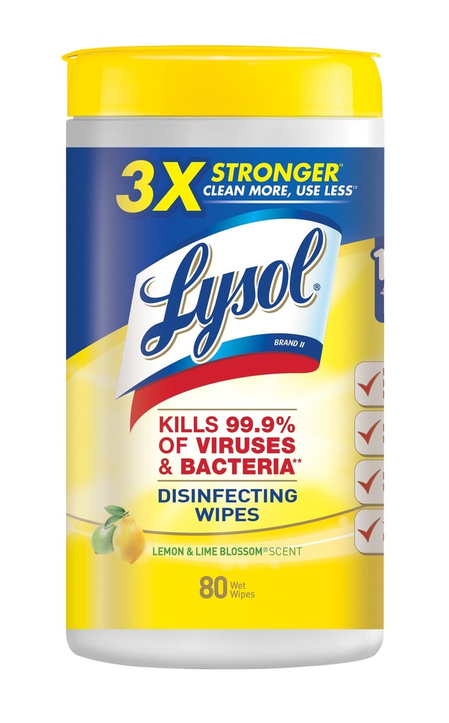 Lysol Disinfecting Wipes 80ct Lemon & Lime Scent