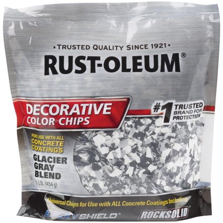 Rust-Oleum Indoor and Outdoor Glacier Gray Blend Decorative Color Chips 1 Lb