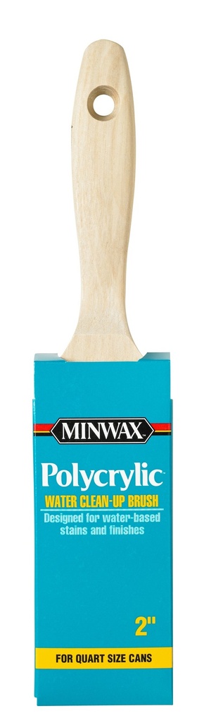 Minwax Polycrylic 2 in. Flat Stain Brush