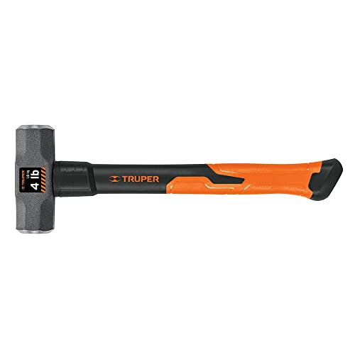 TRUPER MD-4F Sledge Hammers, 14" Fiberglass Handle 4 Lb (1.8 Kg)