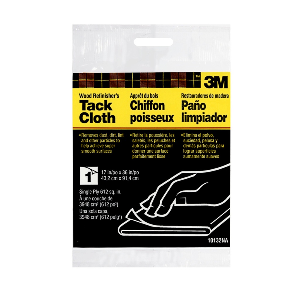 3M 36 in. W X 17 in. L White Synthetic Fiber Wood Refinisher's Tack Cloth