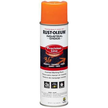 17 Oz. Rust-Oleum Fluorescent Orange M1600 System SB Precision Line Marking Paint