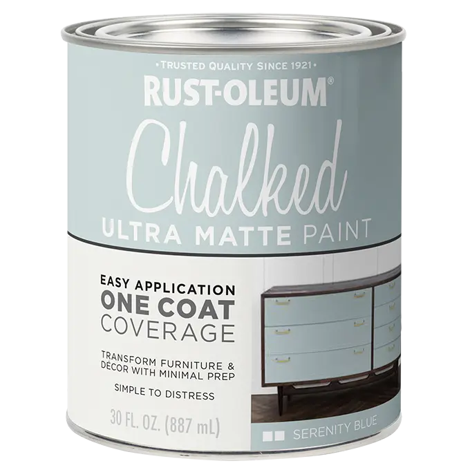 Rust-Oleum Chalked Matte Serenity Blue Water-Based Acrylic Chalk Paint 30 Oz