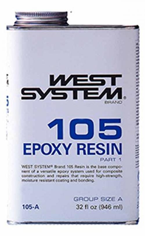 West System 105 Resin Extra Strength Epoxy Clear Epoxy Resin 32 Oz