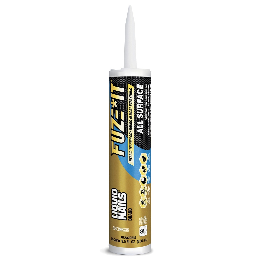 Fuze It 9 Oz. Gray All Surface Construction Adhesive