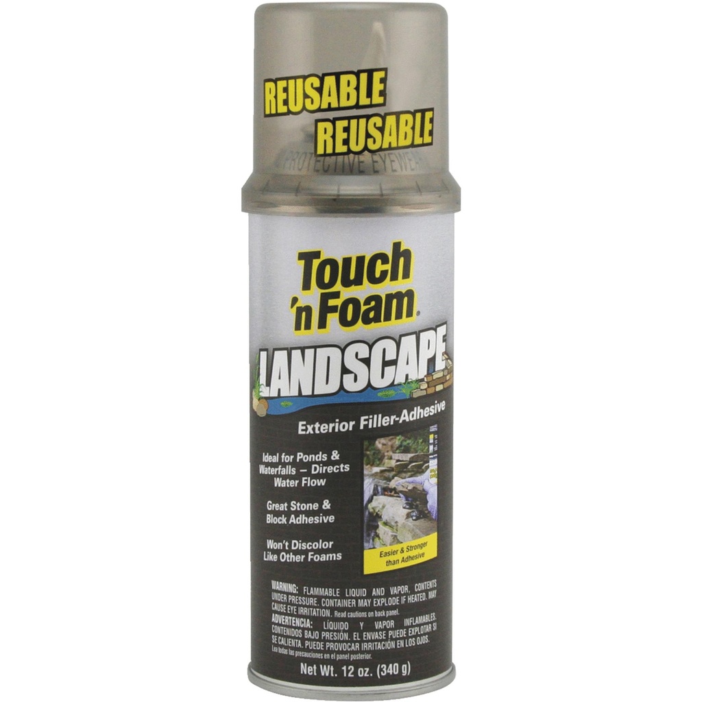 Touch 'n Foam Landscape Black Polyurethane Foam Filler/Adhesive 12 Oz