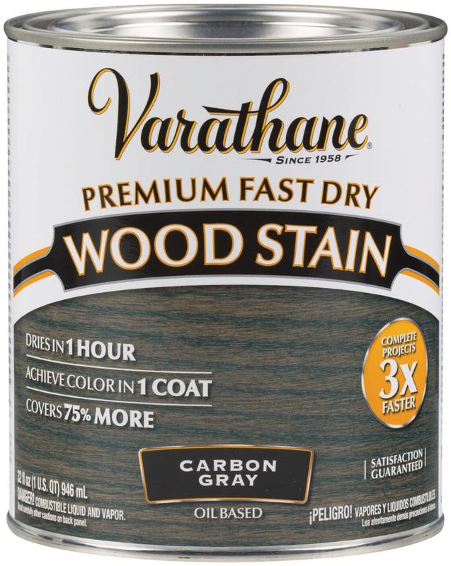 Varathane Semi-Transparent Gloss Carbon Gray Oil-Based Urethane Modified Alkyd Fast Dry Wood Stain 1