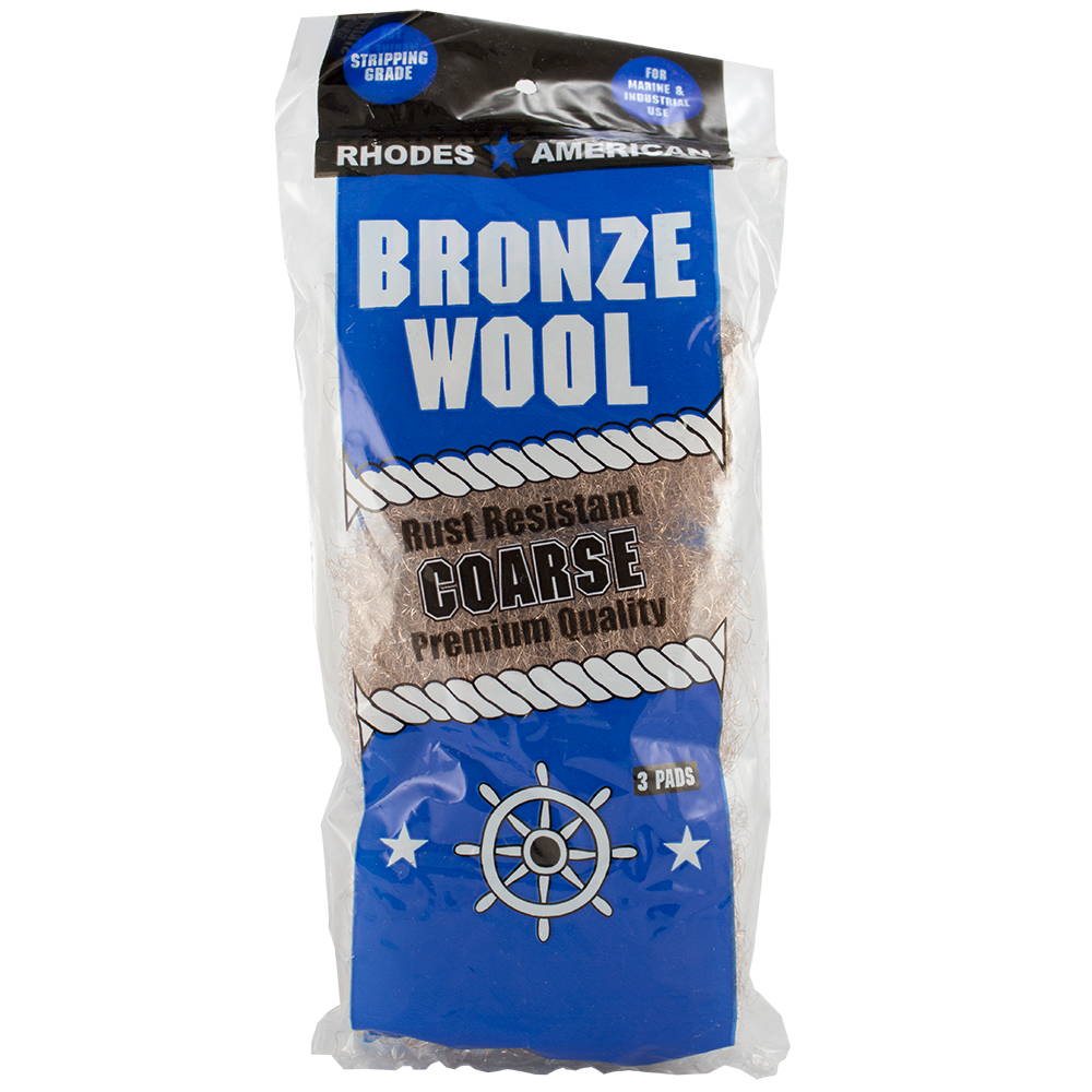 Rhodes American 3 Grade Coarse Bronze Wool Pads 3 Pk