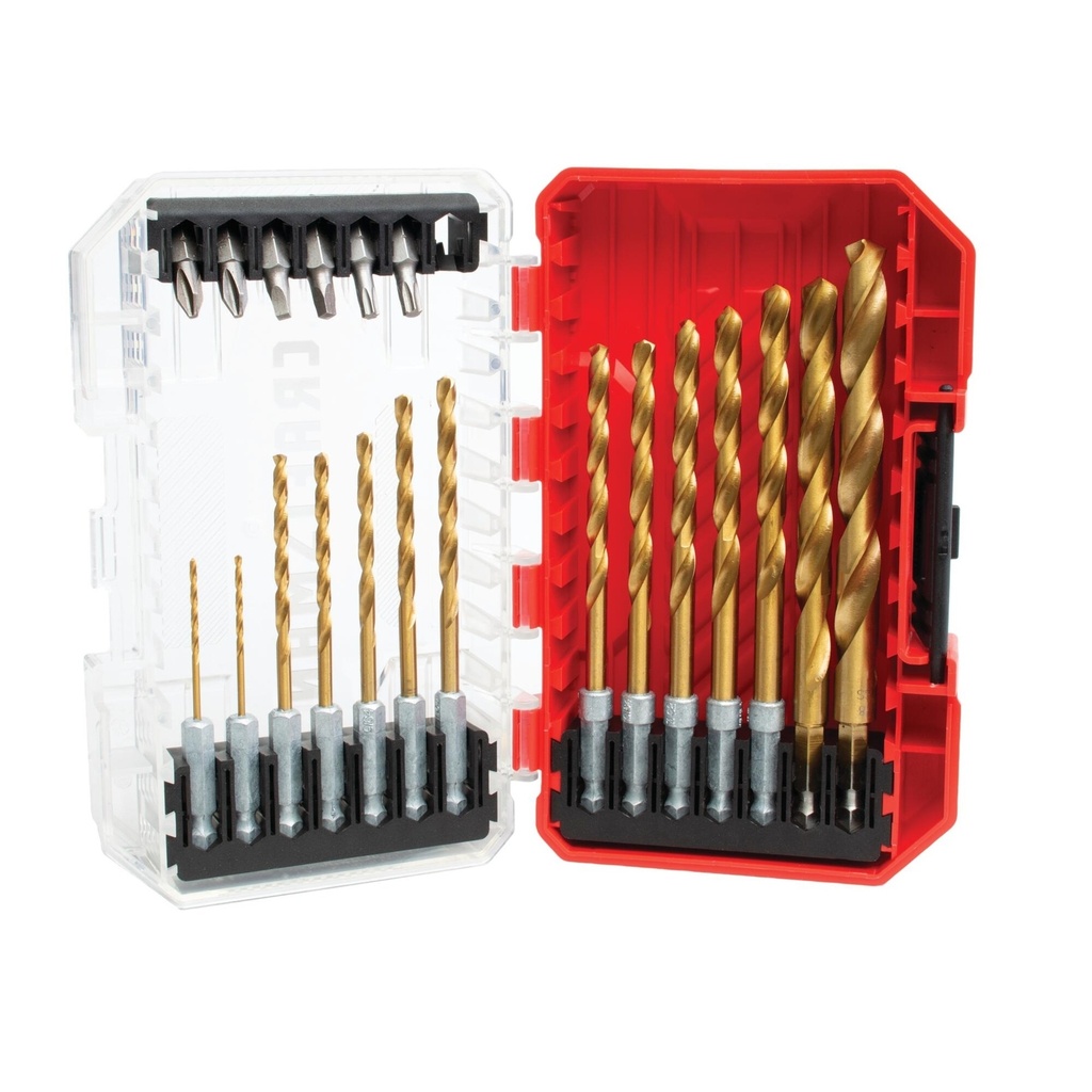 [2004115] Craftsman Titanium Nitride Coating Drill and Driver Bit Set Hex Shank 21 Pc
