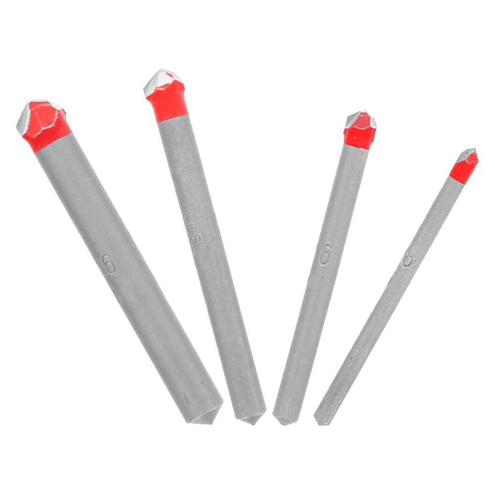 Diablo Carbide Tipped Tile and Stone Drill Bit Set 3-Flat Shank 4 Pc