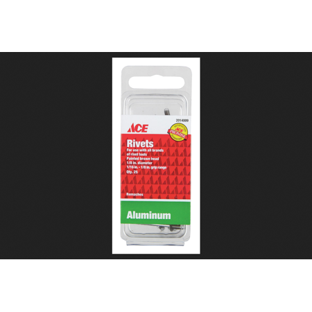 RIVET BR 1/8X1/8ACE 25PK