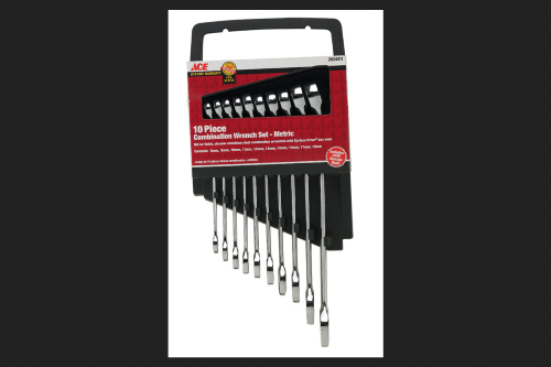 Ace Metric Wrench Set 5.53 in. L 10 Pc
