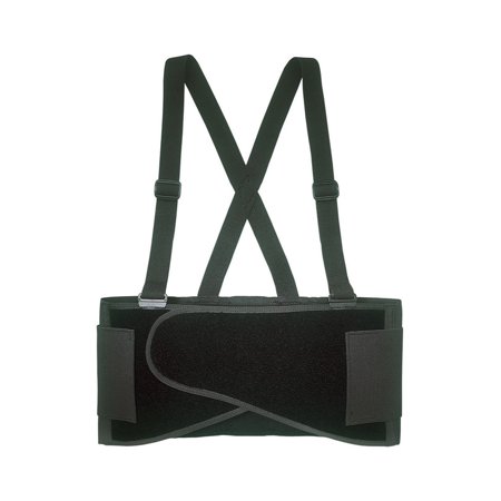 CLC 32 in to 38 in. Elastic Support Belt with Suspenders Back Support Belt Black M 1 Pc