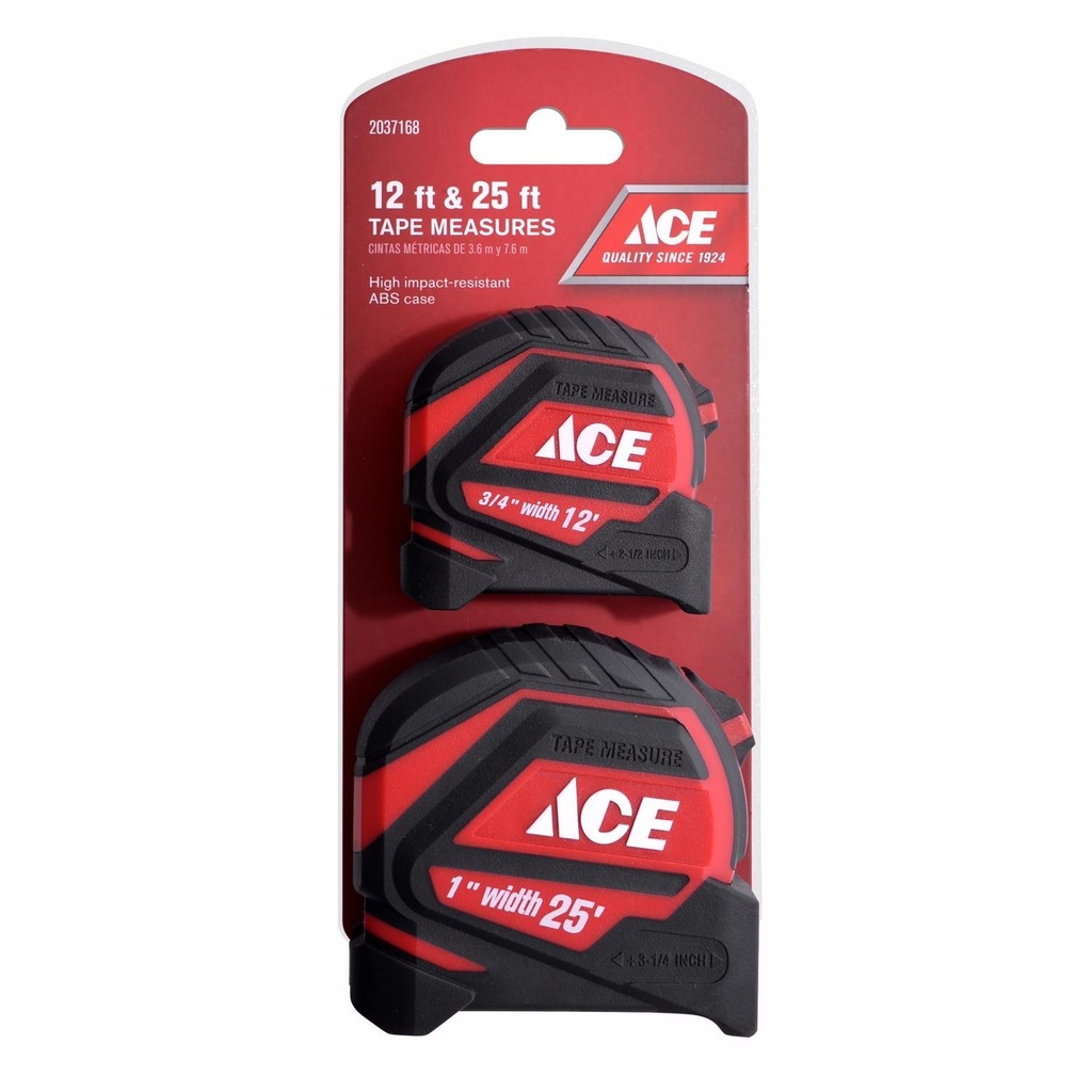 TAPE MESUR ST BLK/RD 2PK