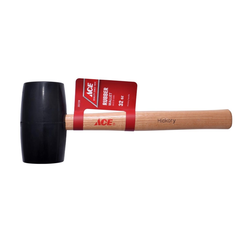 Ace 32 Oz Mallet Rubber Head Hickory Handle