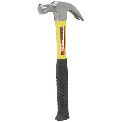 Ace 16 Oz Smooth Face Claw Hammer 13 in. Fiberglass Handle