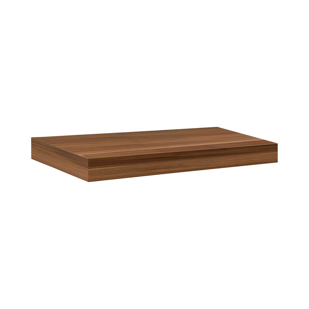 BIG BOY 22.4 in. X 9.8 in. X 2 in. Walnut MDF Floating Decorative Wall Shelf with Brackets