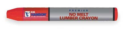 CH Hanson Red Premier Lumber Crayon 12-Pack