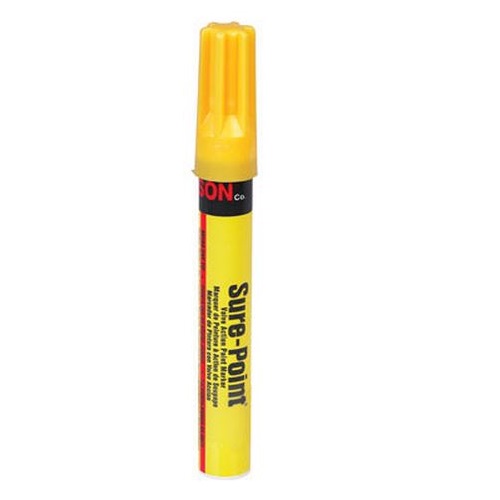 C.H. Hanson 10299 Sure Point Permanent Paint Marker  Yellow  1/2  X 6