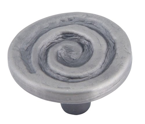 Atlas Homewares 2120-NO 1-1/2-Inch Signature Scroll Sculpt Scroll Knob, Pewter
