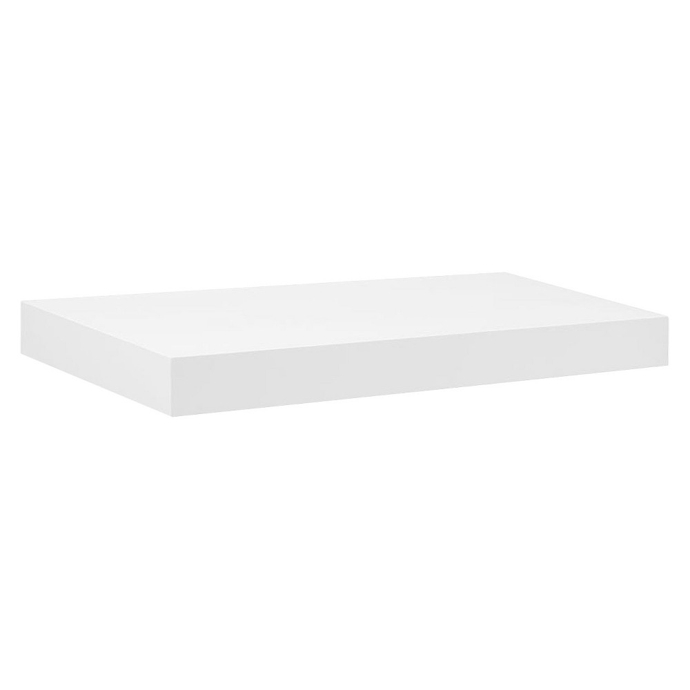 Big Boy 9.8 in. X 9.8 in. X 2 in. White MDF Floating Decorative Wall Shelf with Brackets