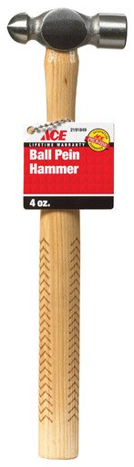 Ace 4 Oz Ball Pein Hammer Steel Head 10.55 in