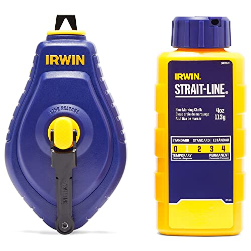 Irwin Strait-Line 4 Oz Blue Fast Retrieve Chalk and Reel Set 100 Ft. Blue