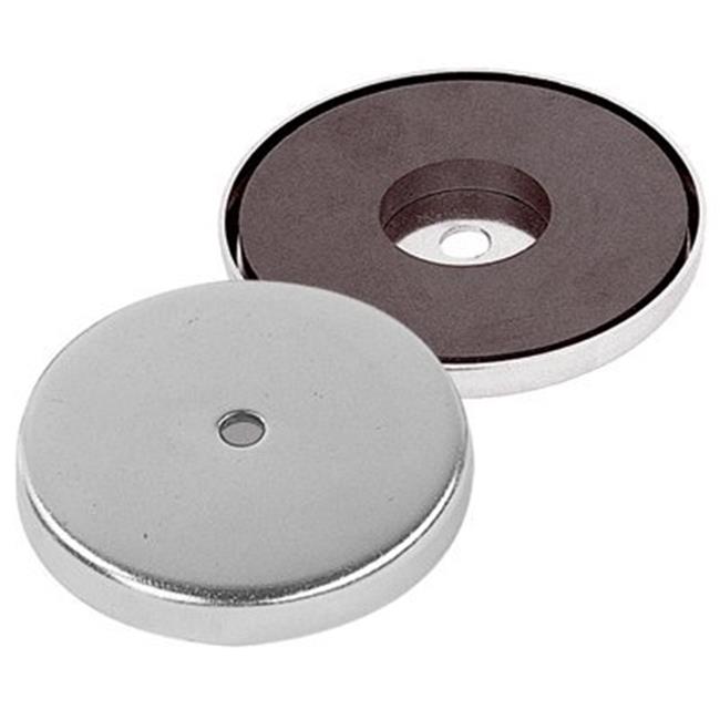 Magnet Source .303 in. L X 2.04 in. W Silver Round Base Magnet 25 Lb. Pull 1 Pc