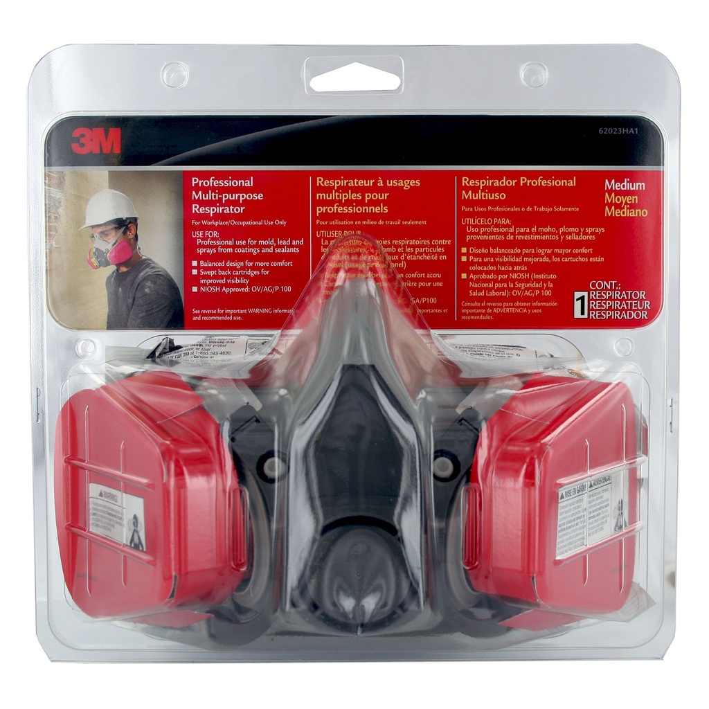 3M 62023HA1C Tekk Protection Multi-purpose Respirator