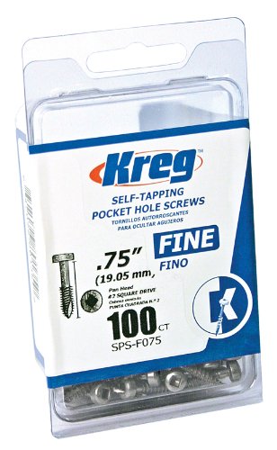 Kreg No. 6 X 3/4 in. L Square Zinc-Plated Fine Pocket-Hole Screw 100 Pk