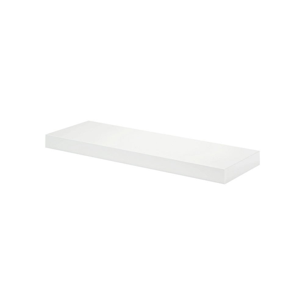 [22512BB] Big Boy Basic 22.5 in. W X 8 in. D X 1.5 in. White MDF Floating Decorative Wall Shelf with Brackets