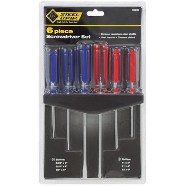 Steel Grip Screwdriver Set 6 Pc
