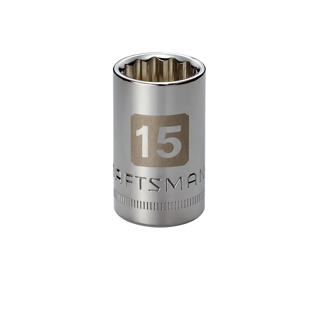 Craftsman 15mm 1/2" Drive 12 Pt. Easy-to-Read Socket