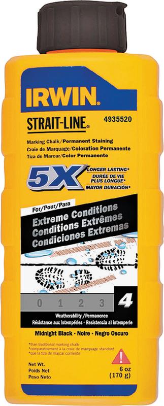 Irwin Strait-Line 8 Oz Permanent Marking Chalk Midnight Black 1 Pk