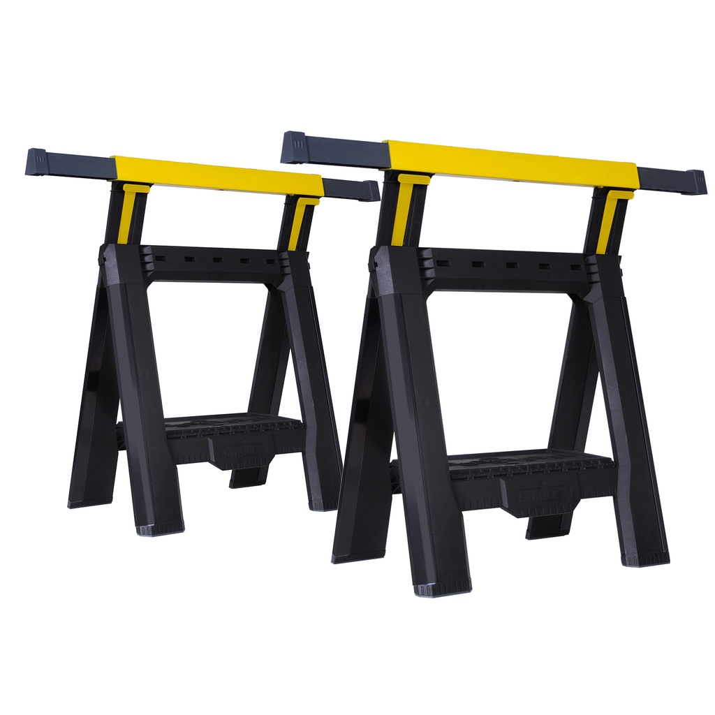 Stanley 31-1/8 in. H X 29-1/8 in. W X 2-7/8 in. D Adjustable 2 Way Adjustable Sawhorse 1000 Lb. Cap