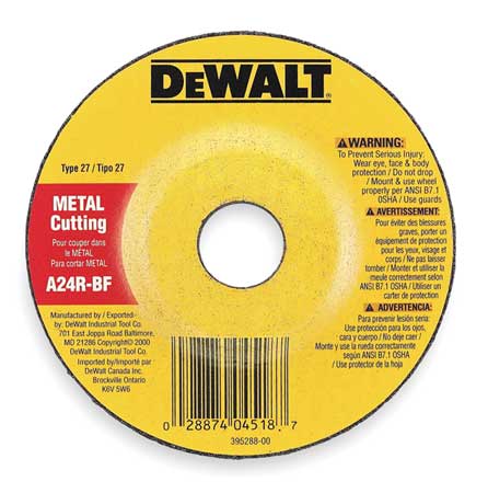 DeWalt 4-1/2 in. D X 7/8 in. Aluminum Oxide Cutting/Grinding Wheel 1 Pc