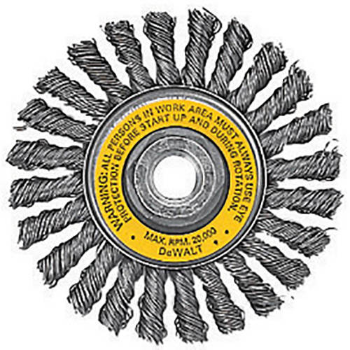 DeWalt High Performance 4 in. Coarse Knotted Wire Wheel Brush Carbon Steel 20000 RPM 1 Pc