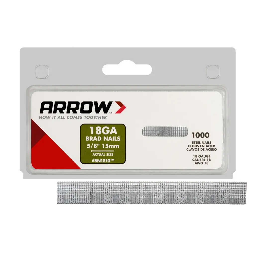 Arrow BN18 18 Ga. X 5/8 in. L Galvanized Steel Brad Nails 1000 Pk 0.32 Lb