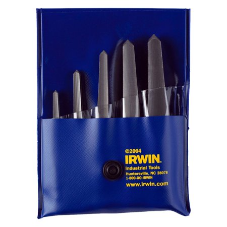 Irwin Hanson 3/8 in. Carbon Steel Straight Screw Extractor Set 7 in. 5 Pc